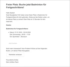 Freie Kursplätze